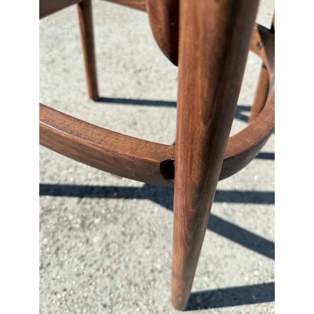 Set of 6 Vintage Mid-Century Bentwood Walnut-Finish Bar Stools, C. 1960s–70s For Sale - Image 15 of 15