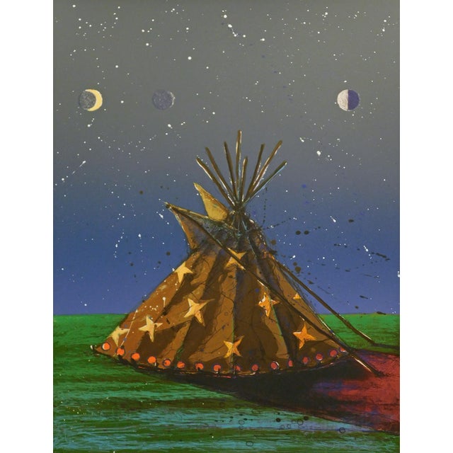 Impressionist Larry Fodor "Dream Teepee" Hand Signed & Numbered Limited Edition Lithograph For Sale - Image 3 of 7