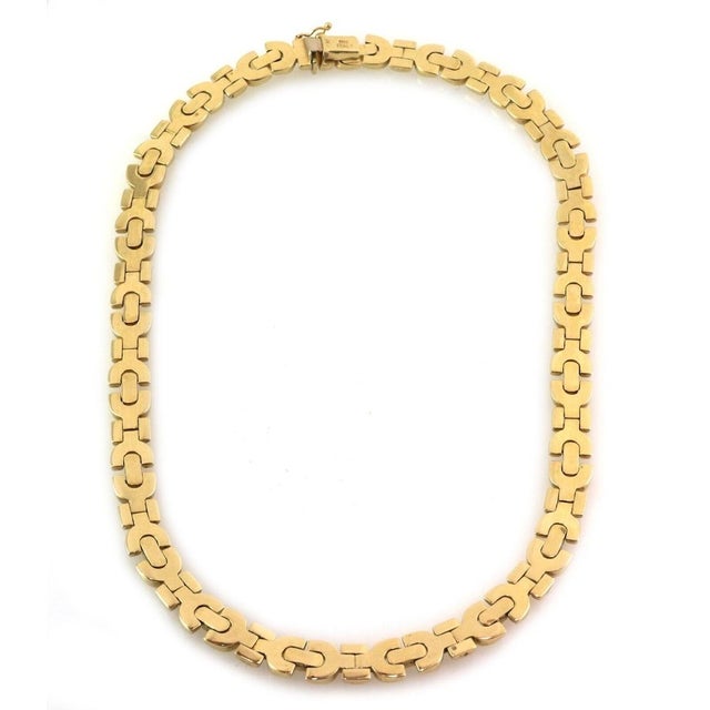 Mid 20th Century Fancy 14k Yellow Gold Link Necklace For Sale - Image 4 of 5