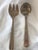 1950s Vintage Siam Engraved Sterling Silver and Brass Serving Utensils Thailand For Sale - Image 5 of 9