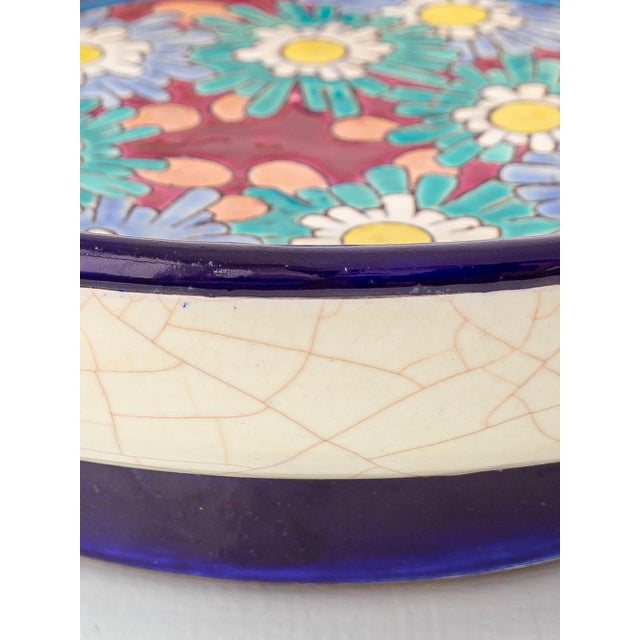 1930s Vintage French Art Deco Cloisonné Enamel Bowl with Daisies from Manufacture Des Emaux De Longwy, 1930 For Sale - Image 5 of 13