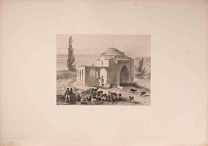 Auguste Raffet, Tombeau à Merdach, Lithograph, 1838