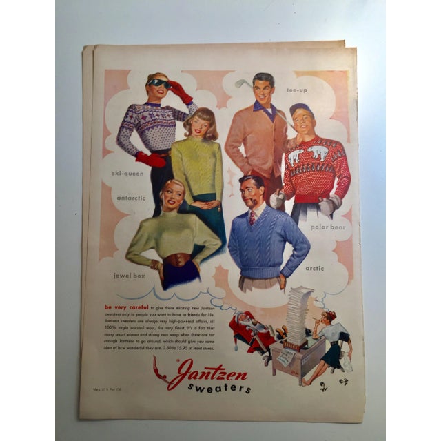 1946 Vintage Marshall Field Fur Salon Ad For Sale - Image 5 of 5