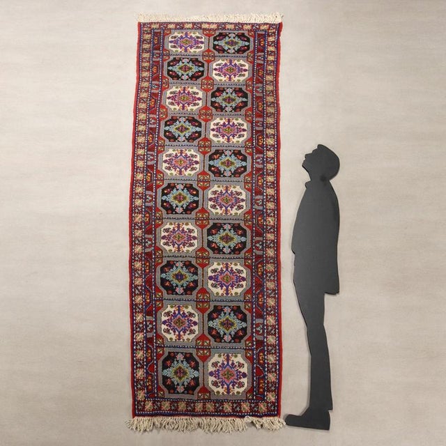 Mosul rug in cotton and wool, large knot, hand-made. This piece is attributed to the mentioned designer/maker. It has no...