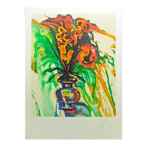 Salvador Dali "Gala's Bouquet" Hand Signed Lithograph Listed Art Unframed