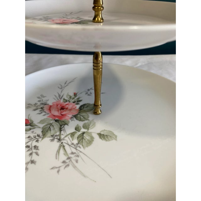 Mid-Century 3-Tiered Server With Brass Handle For Sale - Image 9 of 10