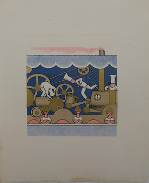 Lucien Boucher, Le train à vapeur, Lithograph