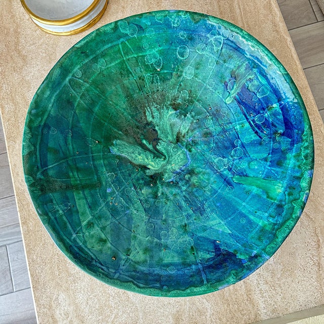 Mid 20th Century Handcrafted Ceramic Glazed Decorative Bowl For Sale - Image 10 of 12