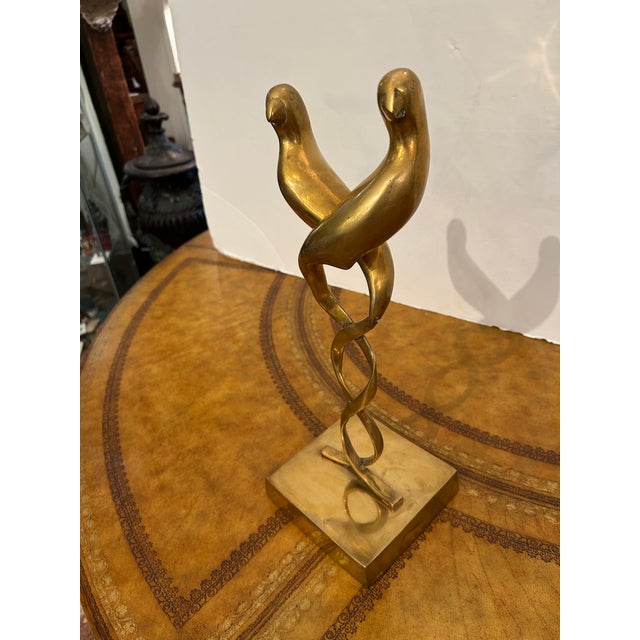 Dolbi Cashier Brass Lovebirds Sculpture For Sale In Philadelphia - Image 6 of 9
