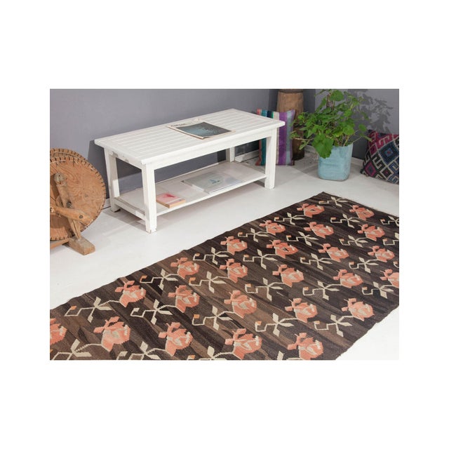 Turkish Vintage Kars Kilim Runner - 3`7" X 13`0" For Sale In Los Angeles - Image 6 of 6