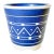 Vintage Danish Modern Blue and White Cachepot For Sale