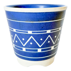 Vintage Danish Modern Blue and White Cachepot