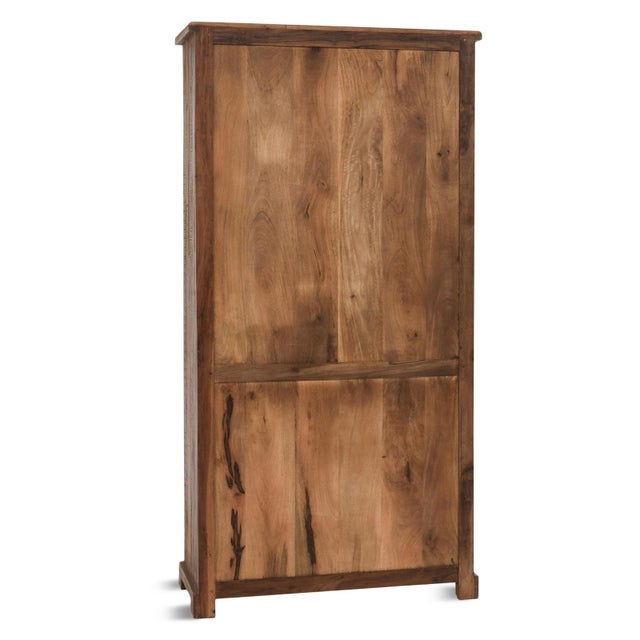 Salvaged Wood Arch Glass Farmhouse Display Cabinet For Sale - Image 11 of 11