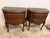 French Country 20th Century Two-Drawer Bedside Commode Nightstand With Marble Top, Pair For Sale - Image 3 of 15