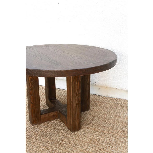 Charming 48" Dm Reclaimed Wood Round Table For Sale - Image 4 of 8