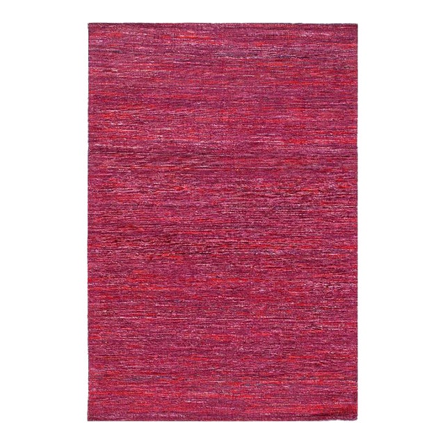 Pasargad DC Contemporary Flat Weave Sari Silk Rug For Sale