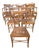 Set of 8 English Walnut Bamboo Form and Cane Dining Chairs For Sale
