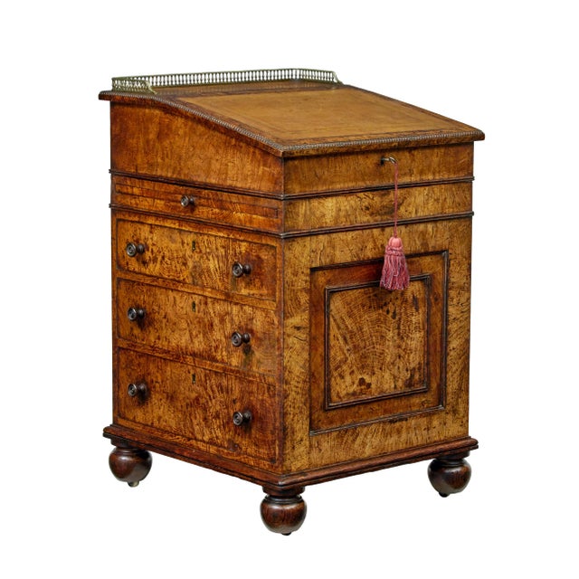 Mid 19th Century Pollard Oak Davenport Desk, 1850s For Sale - Image 11 of 11