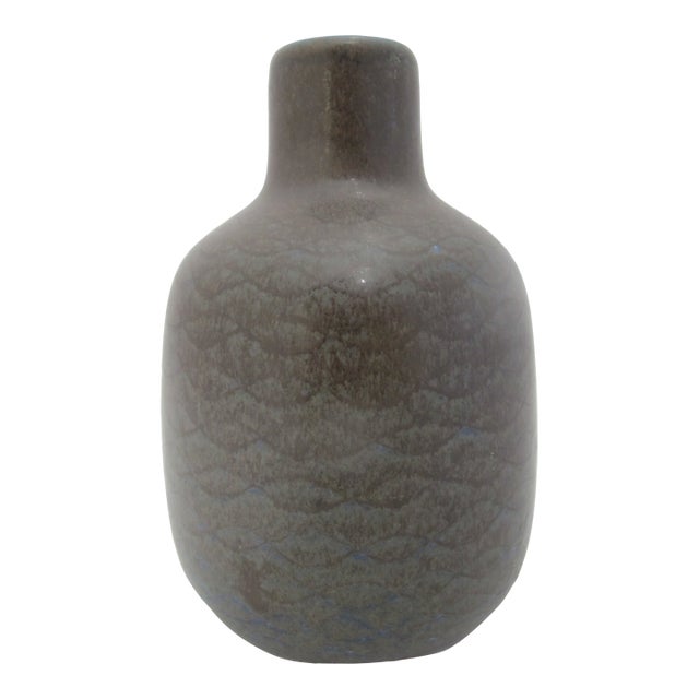 Saxbo Danish Pottery by Eva Staehr Nielsen Danish Wavy Scale Design 379 Vase For Sale