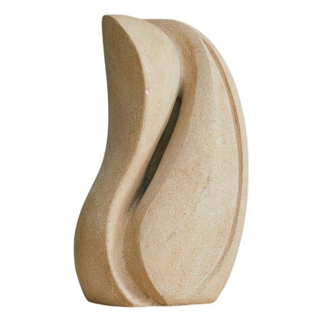 1970s French Abstract Limestone Table Lamp by Albert Tormos For Sale