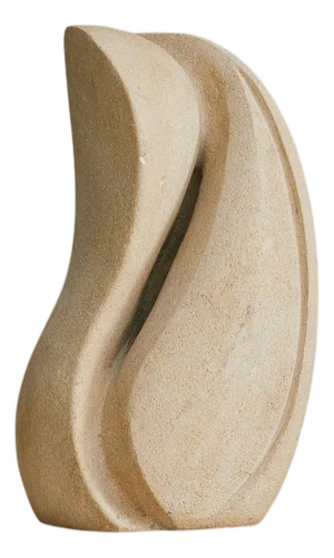 1970s French Abstract Limestone Table Lamp by Albert Tormos