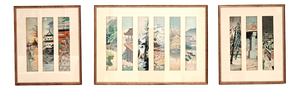 Tokuriki Tomichiro, Views of Kyoto Woodblock Prints, 1960s, Set of 3