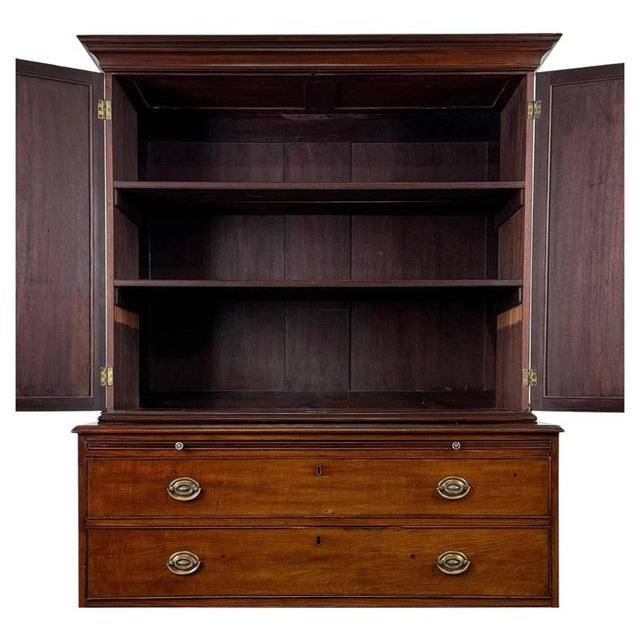 Antique English Mahogany Cabinet, 1700s For Sale - Image 10 of 13