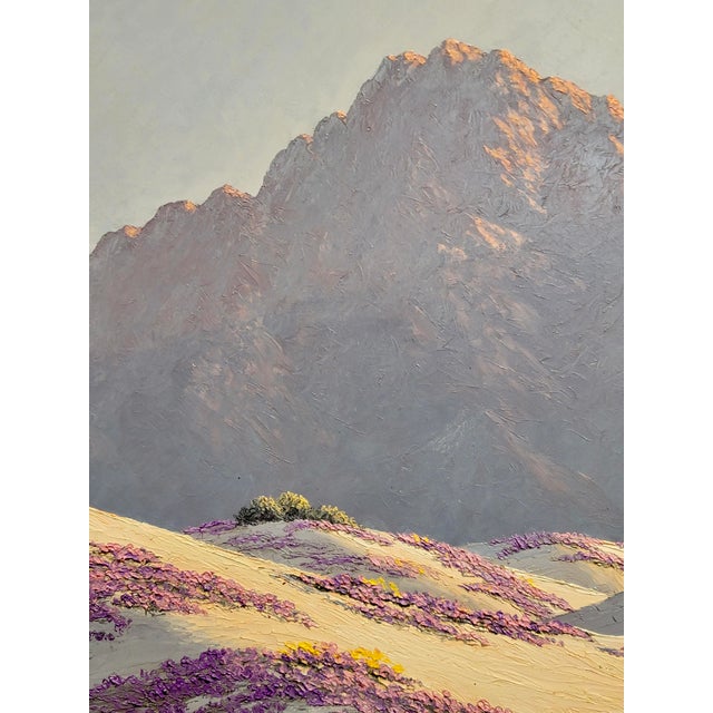 1950s John William Hilton-1958 California Desert Landscape Spring Bloom -Oil Painting For Sale - Image 5 of 10
