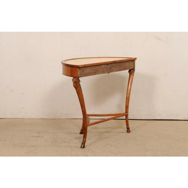 Mid 20th Century Florentine Console with Ram Heads & Marble Top For Sale - Image 4 of 11