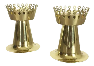 Brass Candleholder from Hans-Agne Jakobsson AB, Sweden, 1960s, Set of 2