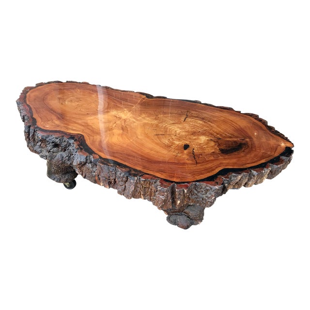 1960s Live Edge Redwood Coffee Table Chairish