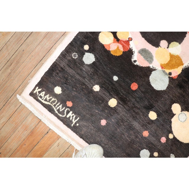 Mid 20th Century Vintage Cotton Turkish Kandisky Rug For Sale - Image 5 of 8