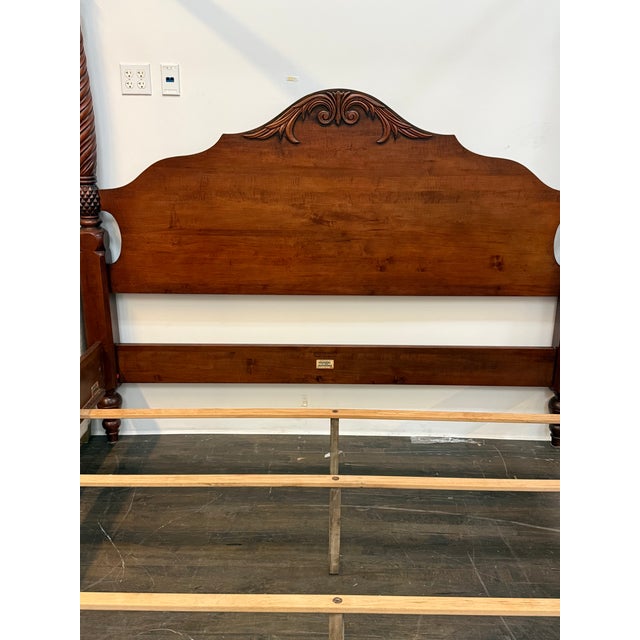 Ethan Allen Eastern King Size Ethan Allen British Classics Montego Canopy Bed Frame For Sale - Image 4 of 12