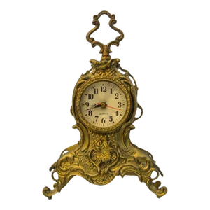 Mid 20th Century French Handmade Brass Clock