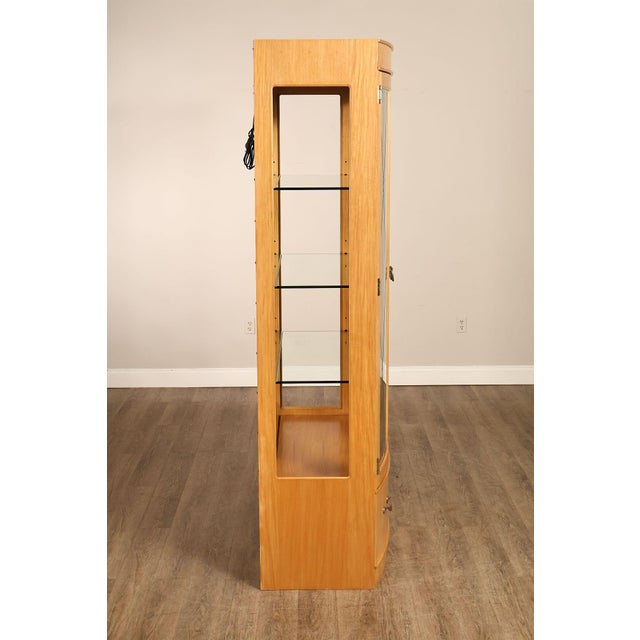 Thomasville Bogart Collection Bow Front Curio Display Cabinet For Sale - Image 16 of 18