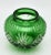 Bohemian Pique Fleurs Vase in Bright Green Cut-to-Clear Crystal with Grille For Sale - Image 4 of 11