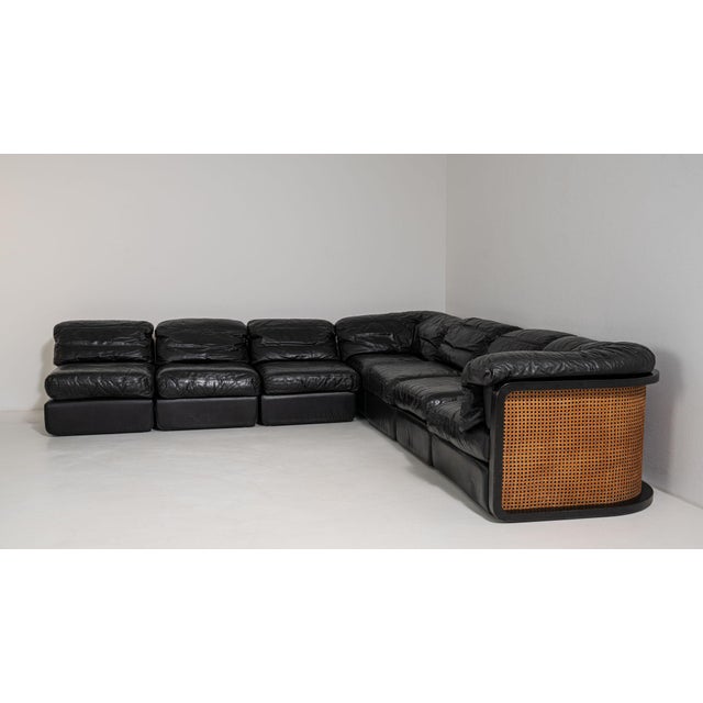 Black 19th Century France Black Leather Sofa For Sale - Image 8 of 10