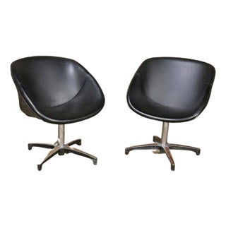 Mid 20th Century Mid-Century Modern Swivel Chairs- Set of 2 For Sale