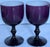 1980s Carlo Moretti Style Amethyst White Cased Goblets - A Pair For Sale - Image 5 of 5