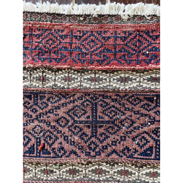 Early 20th Century Antique Azerbaijan Rug/ Bag Soumak Kilim For Sale - Image 5 of 7