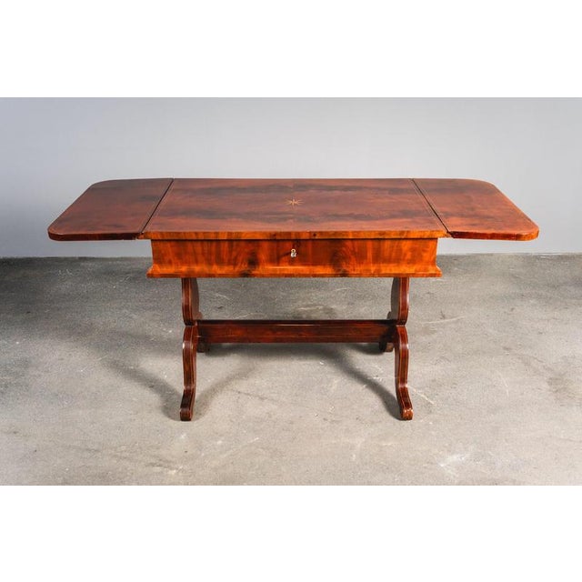 Biedermeier Mahogany Desk, Early 19th Century For Sale - Image 9 of 18