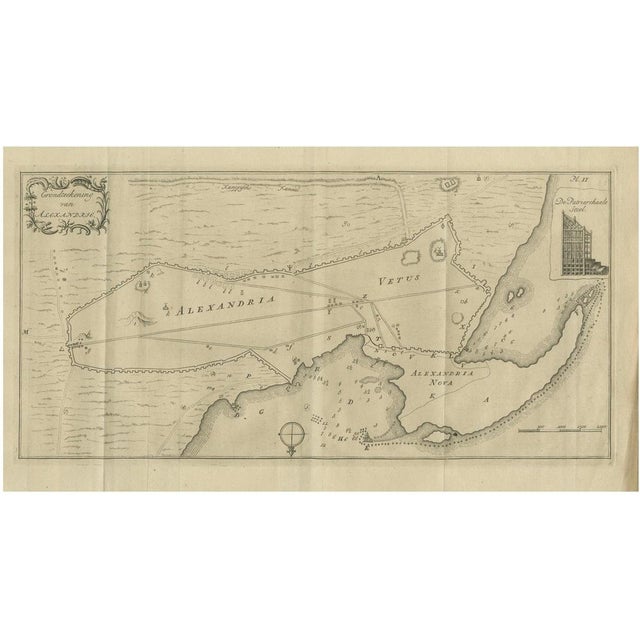 Antique Map of Alexandria Egypt Plan of Vetus and Nova, 1776 For Sale - Image 10 of 10