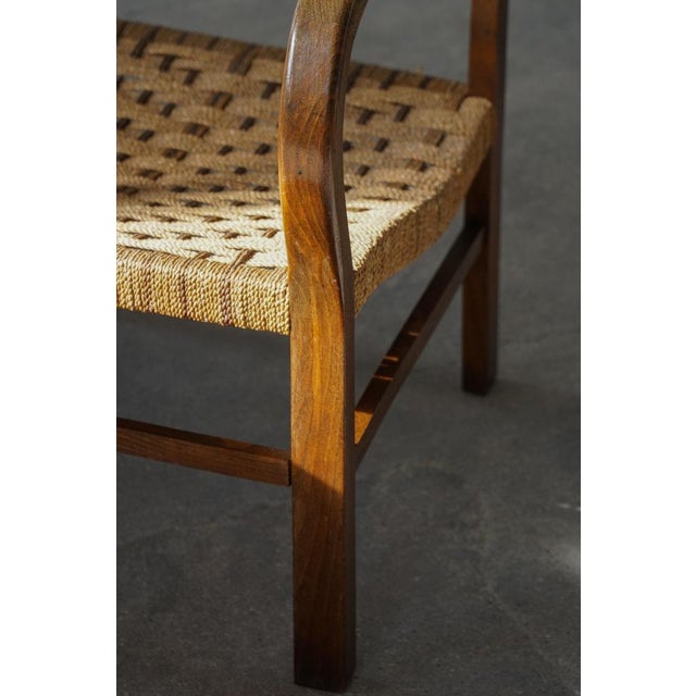 Mid-Century Modern Armchair in Beech and Rope by Erich Dieckmann, 1940s For Sale - Image 12 of 18