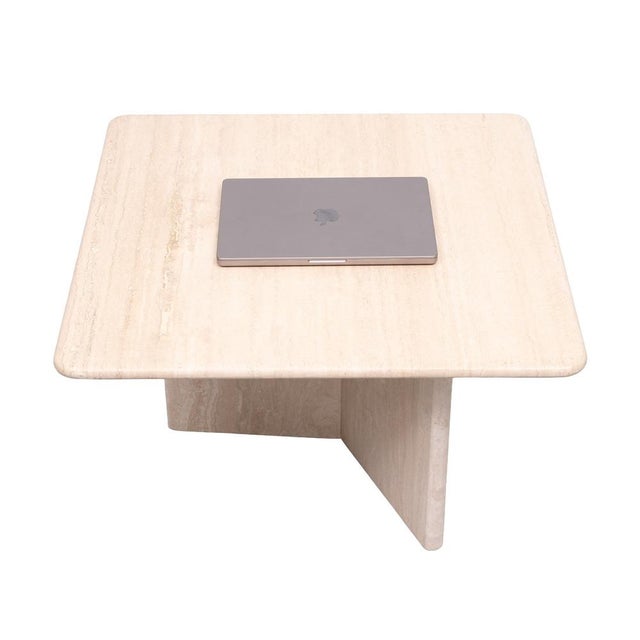Small Travertine Coffee Table, 1970s For Sale - Image 4 of 11