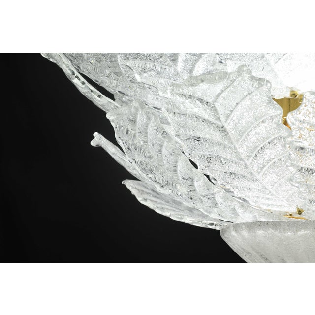 Florence, Large Size Murano Clear Trasparent Vintage Glass Ceiling Light For Sale - Image 17 of 17