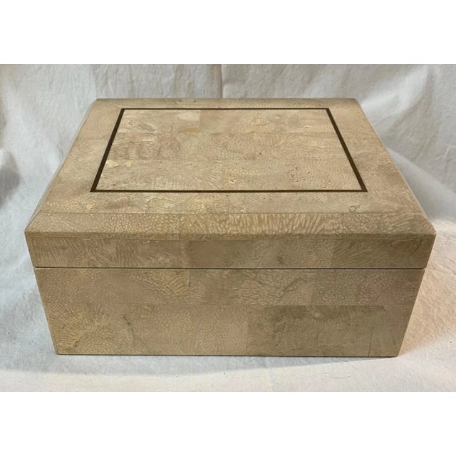 European Import Hand Made Humidor Vintage Showroom Sample Marble Veneers Beautifully Made