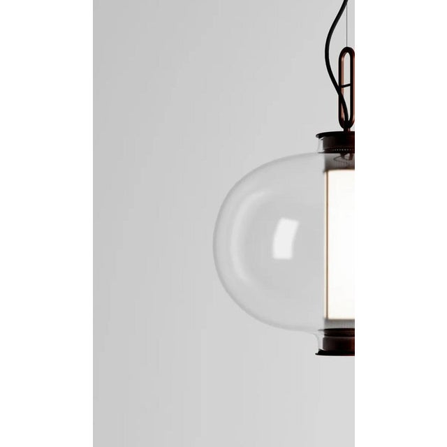 Bai T Ma Ma Suspension Lamp in Steel and Glass by Neri and Hu for Pararachilna For Sale - Image 6 of 10