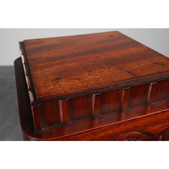 Art Deco French Square Oak Pedestal, 1915 For Sale - Image 6 of 12