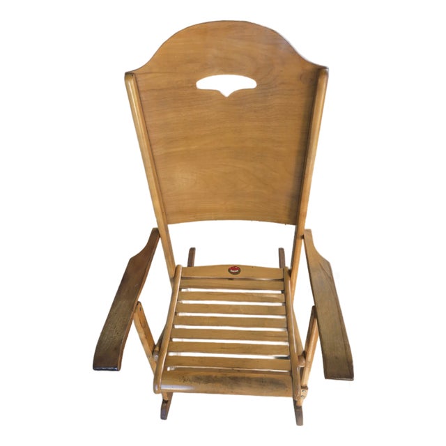 Vintage Folding Rocking Chair by Les Freres Clement For Sale