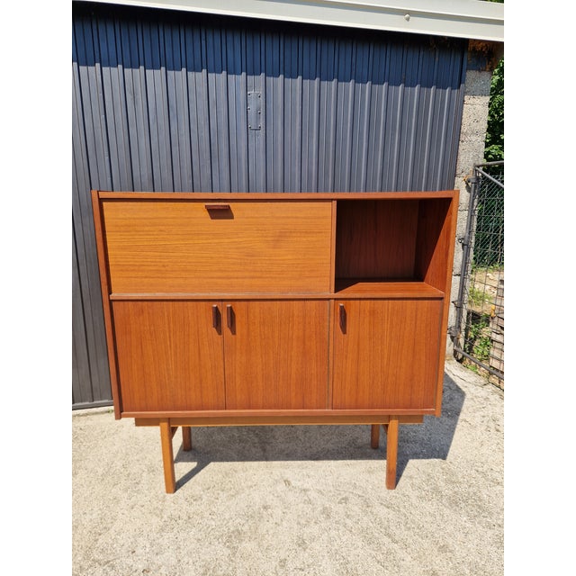1970s Vintage Scandinavian Teak Highboard, 1960s For Sale - Image 5 of 16